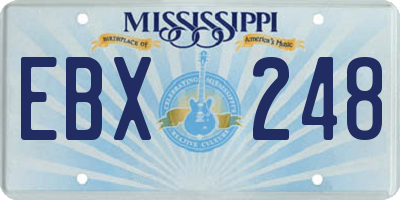 MS license plate EBX248