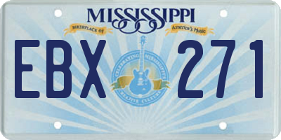 MS license plate EBX271