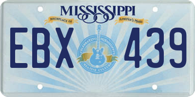 MS license plate EBX439
