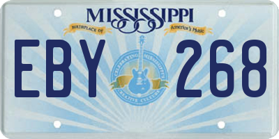 MS license plate EBY268