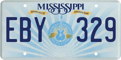 MS license plate EBY329