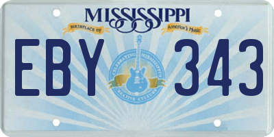 MS license plate EBY343