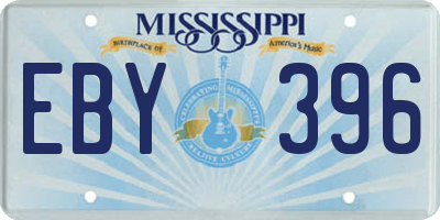 MS license plate EBY396