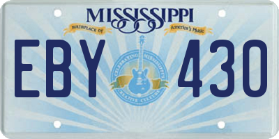 MS license plate EBY430