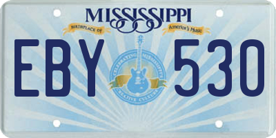 MS license plate EBY530