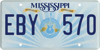 MS license plate EBY570