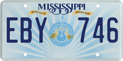 MS license plate EBY746