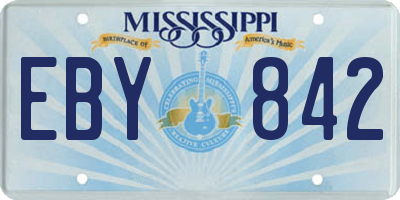 MS license plate EBY842