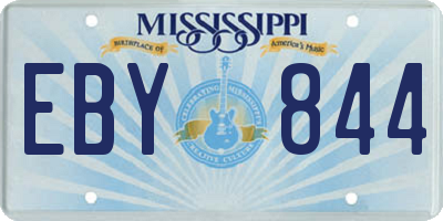 MS license plate EBY844