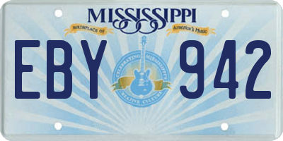 MS license plate EBY942