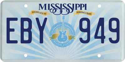 MS license plate EBY949