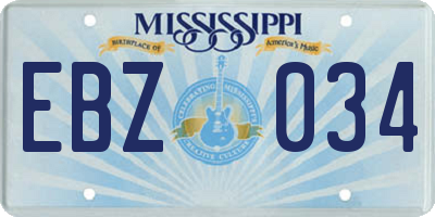 MS license plate EBZ034