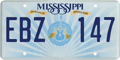MS license plate EBZ147