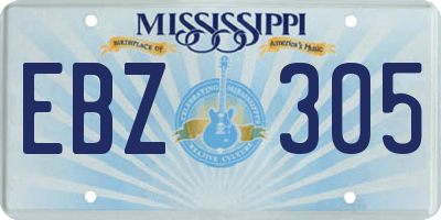 MS license plate EBZ305