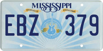 MS license plate EBZ379