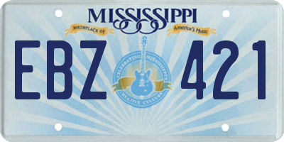 MS license plate EBZ421