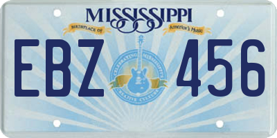 MS license plate EBZ456