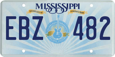 MS license plate EBZ482