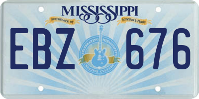 MS license plate EBZ676