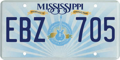 MS license plate EBZ705
