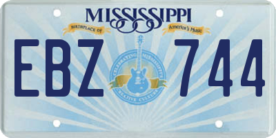 MS license plate EBZ744