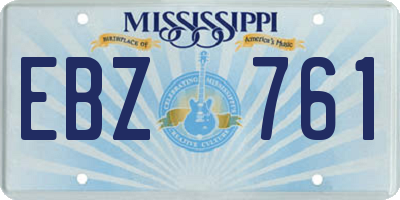MS license plate EBZ761