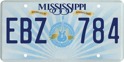 MS license plate EBZ784