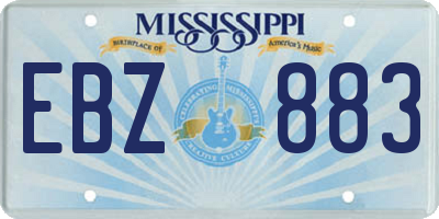 MS license plate EBZ883