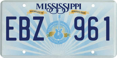 MS license plate EBZ961
