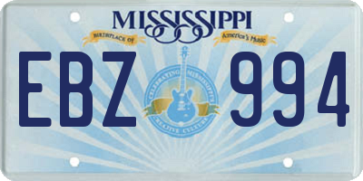 MS license plate EBZ994