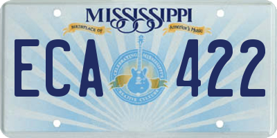 MS license plate ECA422
