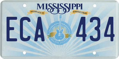 MS license plate ECA434