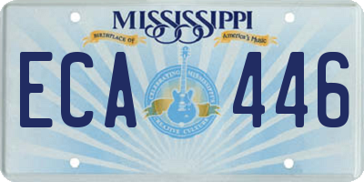 MS license plate ECA446