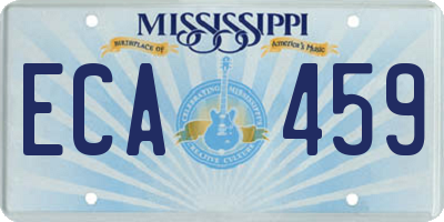MS license plate ECA459