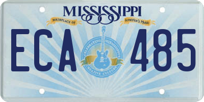 MS license plate ECA485