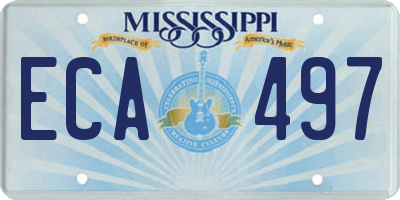 MS license plate ECA497