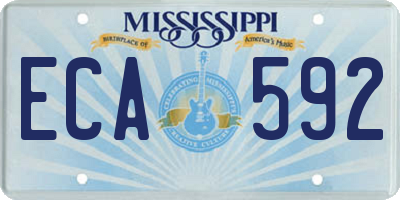 MS license plate ECA592