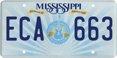 MS license plate ECA663
