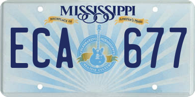 MS license plate ECA677