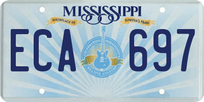 MS license plate ECA697