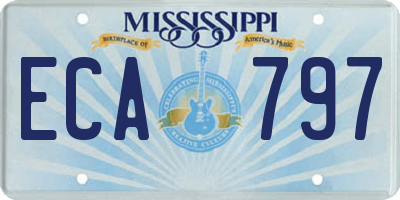 MS license plate ECA797