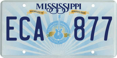 MS license plate ECA877