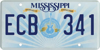 MS license plate ECB341