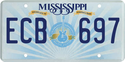 MS license plate ECB697