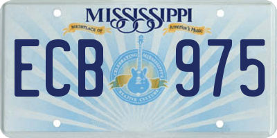 MS license plate ECB975