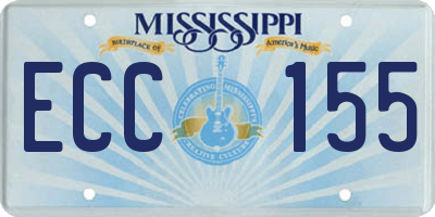 MS license plate ECC155