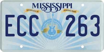 MS license plate ECC263