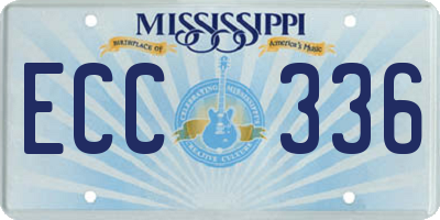 MS license plate ECC336