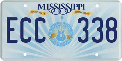 MS license plate ECC338
