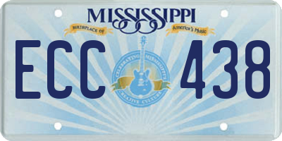 MS license plate ECC438